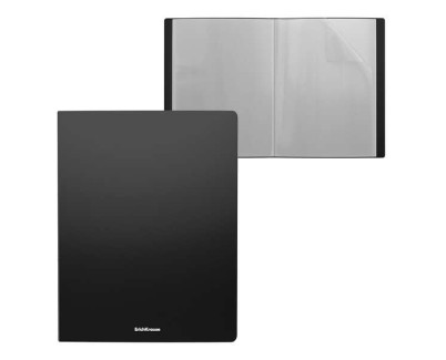 Erichkrause Matt Classic Carpeta con 30 Fundas - Tama&ntilde;o A4 - Color Negro