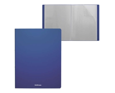 Erichkrause Matt Classic Carpeta con 30 Fundas - Tamaño A4 - Color Azul