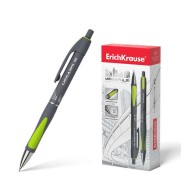 Erichkrause Megapolis Concept Portaminas 0.5mm HB - Cuerpo Redondo con Clip - Zona de Agarre Ergonomica - Para Minas de 0.5mm - Color Gris/Verde Neon