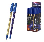 ErichKrause Neo Stick Galactic Boligrafo con Capuchon - Modelos Surtidos - Trazo 0.26mm - Tinta de Baja Viscosidad - Tapa Ventilada - Color Azul