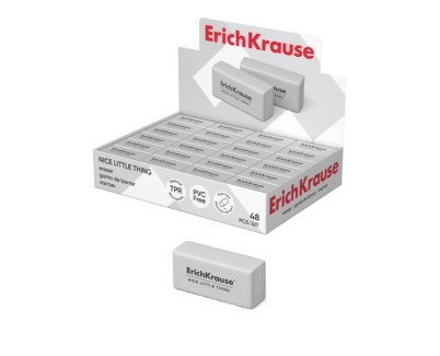 Erichkrause Nice Little Thing Borrador de Dureza Media - Fabricada en Caucho Termoplastico Hipoalergenico - Libre de PVC - Color Blanco