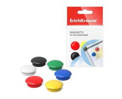 Erichkrause Pack de 12 Imanes - 2cm - Fijacion en Pizarras y Superficies Metalicas