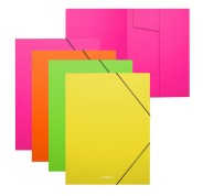 Erichkrause Pack de 4 Carpetas Solapas Matt Neon A4 - Fabricadas en Polipropileno - Colores Surtidos