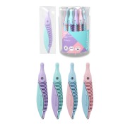 ErichKrause Pastel Compas Escolar - Cuerpo de Plastico - Estuche de PVC - 122mm de Longitud - Radio Maximo de 150mm - Colores Surtidos