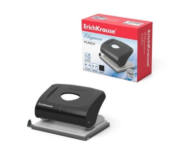 Erichkrause Perforadora Elegance - Perfora Hasta 20 Hojas - Mecanismo de Acero de Alta Calidad - Base de Plastico - Diametro de Agujero de 55 mm - Color Variado