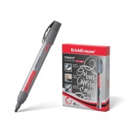 ErichKrause Pt-350 Marcador de Pintura - Sistema de Suministro de Tinta de Valvula - Cuerpo de Aluminio Resistente - Punta en Forma de Bala - Resistente al Agua y a los Rayos UV - Color Plateado