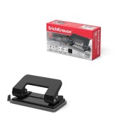 Erichkrause Quadro Classic Taladro Perforador Metalico - Perfora hasta 10 Hojas - Cuerpo y Mecanismo de Acero - Punzones 6mm - Color Negro