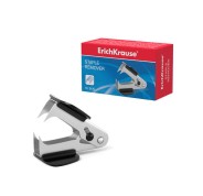 Erichkrause Quitagrapas con Cierre de Seguridad - Plastico Resistente a Golpes - Mecanismo de Acero Galvanizado - Tope Incorporado - Color Negro