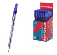 ErichKrause R-301 Gel Stick Classic Boligrafo con Capuchon - Punta de 0.5mm - Trazo 0.4mm - Tinta de Gel - Resistente al Agua - Secado Rapido - Color Azul