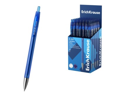ErichKrause R-301 Original Gel Matic Boligrafo Retractil - Punta de 0.5mm - Trazo 0.4mm - Color Azul