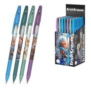 ErichKrause R-301 Stick Magic Pet Boligrafo con Capuchon - Modelos Surtidos - Trazo 0.35mm - Tinta de Secado Rapido - Tapa Ventilada - Color Azul