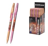 ErichKrause R-301 Stick Prima Cat Boligrafo con Capuchon - Modelos Surtidos - Trazo 0.35mm - Tinta de Secado Rapido - Tapa Ventilada - Color Azul
