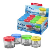 Erichkrause S-Keg Sacapuntas con Deposito - 1 Orificio - Cuchilla de Acero al Carbono - Colores Surtidos