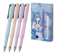 ErichKrause Severe Stick Manga Boligrafo con Capuchon - Modelos Surtidos - Trazo 0.28mm - Tinta de Secado Rapido - Color Azul
