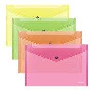 Erichkrause Sobres Glossy Neon - Tamaño ?4 - Semitransparente - Surtido de Colores - Color Surtido