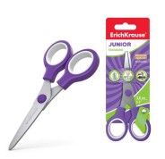Erichkrause Standard Junior Tijeras de Acero Inoxidable 13cm - Extremos Redondeados - Resistente a la Corrosion - Mangos de Plastico Resistente - Colores Aleatorios