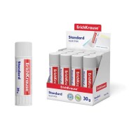 Erichkrause Standard Pegamento en Barra 30gr - Pegado Rapido y Confiable - Facil de Aclarar con Agua - Sin Disolventes - Apto para Papel, Carton y Fotografias - Color Blanco