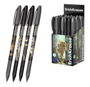 ErichKrause U-108 Stick Big City Cats Boligrafo con Capuchon - Modelos Surtidos - Trazo 0.3mm - Tinta de Baja Viscosidad - Tapa Ventilada - Color Azul