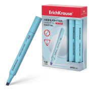 Erichkrause Visioline V-17 Pastel Marcador Fluorescente - Punta Biselada - Trazo de 0.6 a 4.5mm - Tinta a Base de Agua - Color Azul Pastel