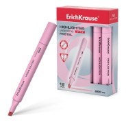 Erichkrause Visioline V-17 Pastel Marcador Fluorescente - Punta Biselada - Trazo de 0.6 a 4.5mm - Tinta a Base de Agua - Color Rosa Pastel