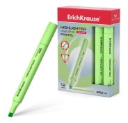 Erichkrause Visioline V-17 Pastel Marcador Fluorescente - Punta Biselada - Trazo de 0.6 a 4.5mm - Tinta a Base de Agua - Color Verde Pastel