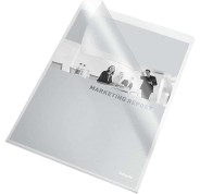 Esselte 30Q Caja de 100 Dossiers Uñero - Formato Folio - PVC Flexible - Grosor 140 Micras - Color Transparente