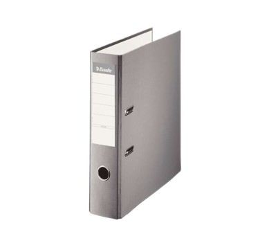 Esselte Archivador de Palanca - Formato A4 - Lomo 75mm - Capacidad para 500 Hojas - Color Gris