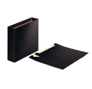 Esselte Cajetin de Carton para Archivadores - Tamaño Folio - Lomo 75mm - Capacidad 500 Hojas - Color Negro
