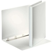 Esselte Carpeta Canguro con 4 Anillas de 16mm - Formato A4 - 2 Bolsillos Exteriores - Certificado FSC - Color Blanco