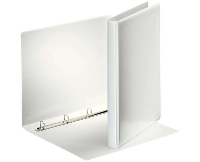Esselte Carpeta Canguro con 4 Anillas de 16mm - Formato A4 - 2 Bolsillos Exteriores - Certificado FSC - Color Blanco