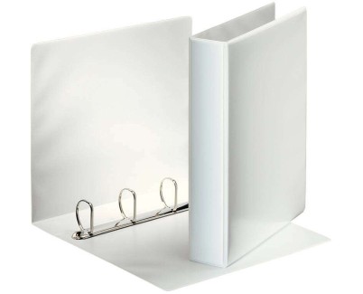 Esselte Carpeta Canguro con 4 Anillas Mixtas de 40mm - Formato A4 - 2 Bolsillos Exteriores - Certificado FSC - Color Blanco