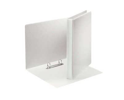 Esselte Carpeta Canguro Gama Basica 40mm - Mecanismo 2 Anillas Mixtas - Capacidad 380 Hojas A4 - Certificado Fsc - Color Blanco