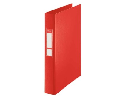 Esselte Carpeta de Anillas - Formato Folio - Capacidad para 190 Hojas - 4 Anillas de 25mm - Color Rojo