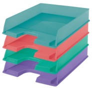 Esselte Colour\'Breeze Bandejas Portadocumentos - Formato Vertical A4 - Espacio para Etiqueta Identificativa - Colores Surtidos