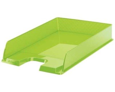 Esselte Europost Bandeja Portadocumentos - Plastico Transparente - Formato Vertical - A4 - Color Verde Transparente