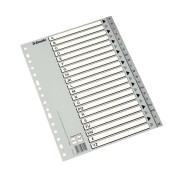 Esselte Indice Abecedario de Plastico con Caratula Indice Folio Tipo A-Z Multitaladro - Cartulina Indice: Carton Blanco y Negro