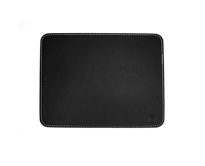 Ewent Alfombrilla para Raton - Rigida - Cuero Sintetico - Base de Goma - 220x180x3mm - Color Negro