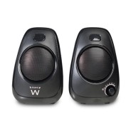 Ewent Altavoces Estereos de Sobremesa de 10W - Alimentacion USB - Jack de 3.5mm - Control de Volumen - Color Negro