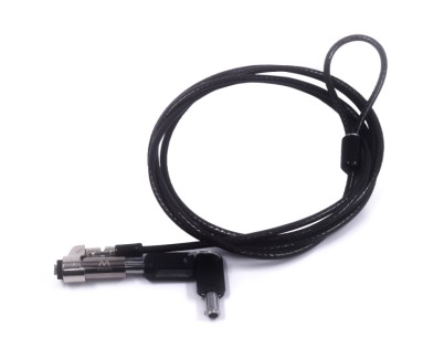 Ewent Cable de Seguridad para Portatiles con Ranura Nano - Candado de Llave - Cable de Acero - Cobertura de Vinilo - 1.8m de Longitud - Diametro de 4.5mm - Color Negro