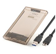 Ewent Caja Externa USB 3.2 - Instalacion sin Herramientas - Plug and Play - SATA 2.5\"- Color Transparente