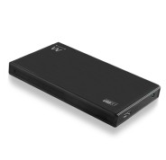 Ewent Carcasa Externa para HDD/SSD de 2.5\" SATA - USB 3.2 Gen1 - Aluminio - Cable de 60cm - Indicador LED - Color Negro