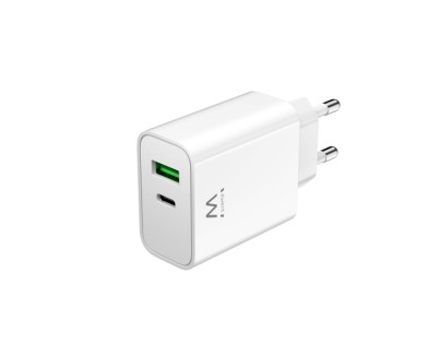 Ewent Cargador USB-C 30W - Carga Rapida y Segura - 1x USB-A - Color Blanco