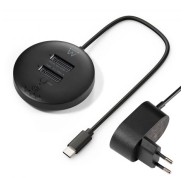 Ewent Clonador Doble Bahia - NVMe M2 - USB-C 3.2 Gen2 - Indicador LED - Color Negro