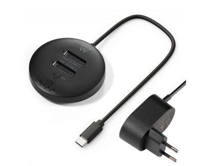 Ewent Clonador Doble Bahia - NVMe M2 - USB-C 3.2 Gen2 - Indicador LED - Color Negro