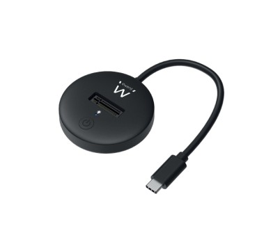 Ewent Estacion de Docking para SSD M.2 NVME - Soporte UASP y TRIM - Cable de 50cm - Color Negro