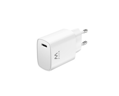 Ewent EW1320 Cargador USB-C 20 W - Carga Rapida - Alta Eficencia - Color Blanco