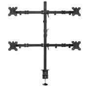 Ewent EW1514 Soporte de Mesa con Brazo Articulado para 4 Monitores de 10\"-32\" - Giratorio - Gestion de Cables - Peso Max 8kg - VESA 100x100mm