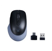 Ewent EW3243 Raton Inalambrico USB 3200dpi - 6 Botones - 2,4Ghz y Bluetooth - Uso Diestro - Color Negro/Gris