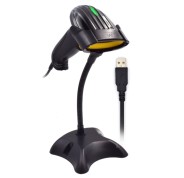 Ewent EW3400 Lector Codigo de Barras 1D Laser - Conector USB -150 Lecturas por segundo - Base Manos libres - Color Negro
