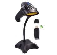 Ewent EW3430 Lector de Codigos de Barras 1D Inalambrico - Modo Manual y Automatico - Color Negro
